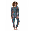 Butterfly Blue And Orange Print Women's Pajamas-grizzshop