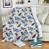 Butterfly Blue Pattern Print Blanket-grizzshop