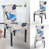 Butterfly Blue Pattern Print Chair Cover-grizzshop