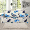 Butterfly Blue Pattern Print Sofa Covers-grizzshop