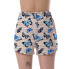 Butterfly Blue Pattern Print Women's Shorts-grizzshop