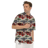 Butterfly Exotic Print Pattern Men's Short Sleeve Shirts-grizzshop