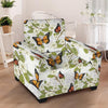 Butterfly Floral Print Armchair Cover-grizzshop