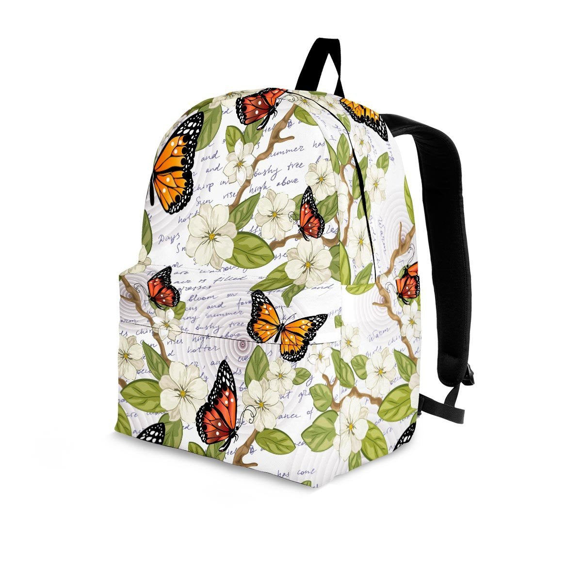 Butterfly Floral Print Backpack-grizzshop