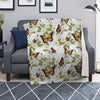 Butterfly Floral Print Blanket-grizzshop