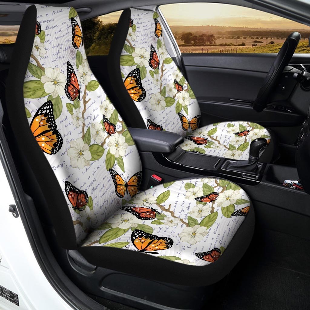 Butterfly Floral Print Car Seat Covers-grizzshop