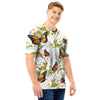 Butterfly Floral Print Men T Shirt-grizzshop