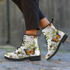 Butterfly Floral Print Men's Boots-grizzshop