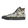 Butterfly Floral Print Men's High Top Shoes-grizzshop