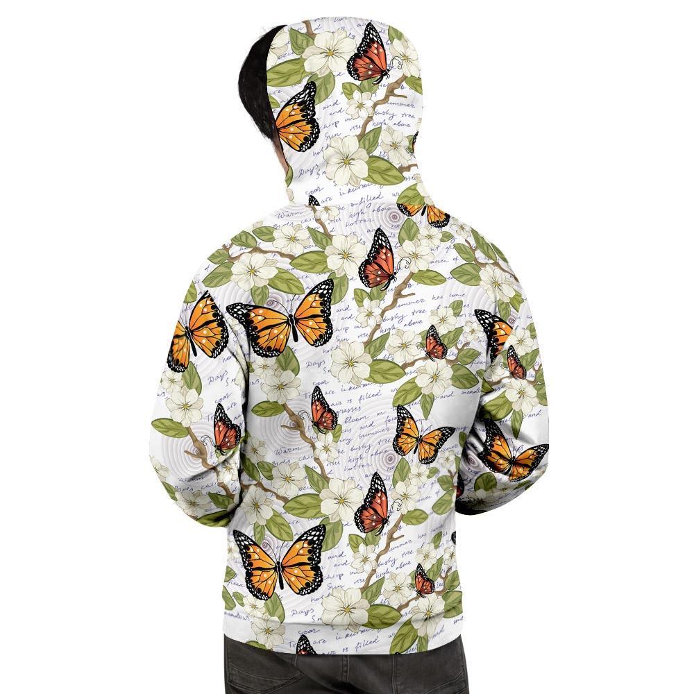 Butterfly Floral Print Men's Hoodie-grizzshop