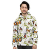 Butterfly Floral Print Men's Hoodie-grizzshop