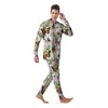 Butterfly Floral Print Men's Pajamas-grizzshop