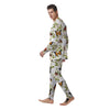 Butterfly Floral Print Men's Pajamas-grizzshop