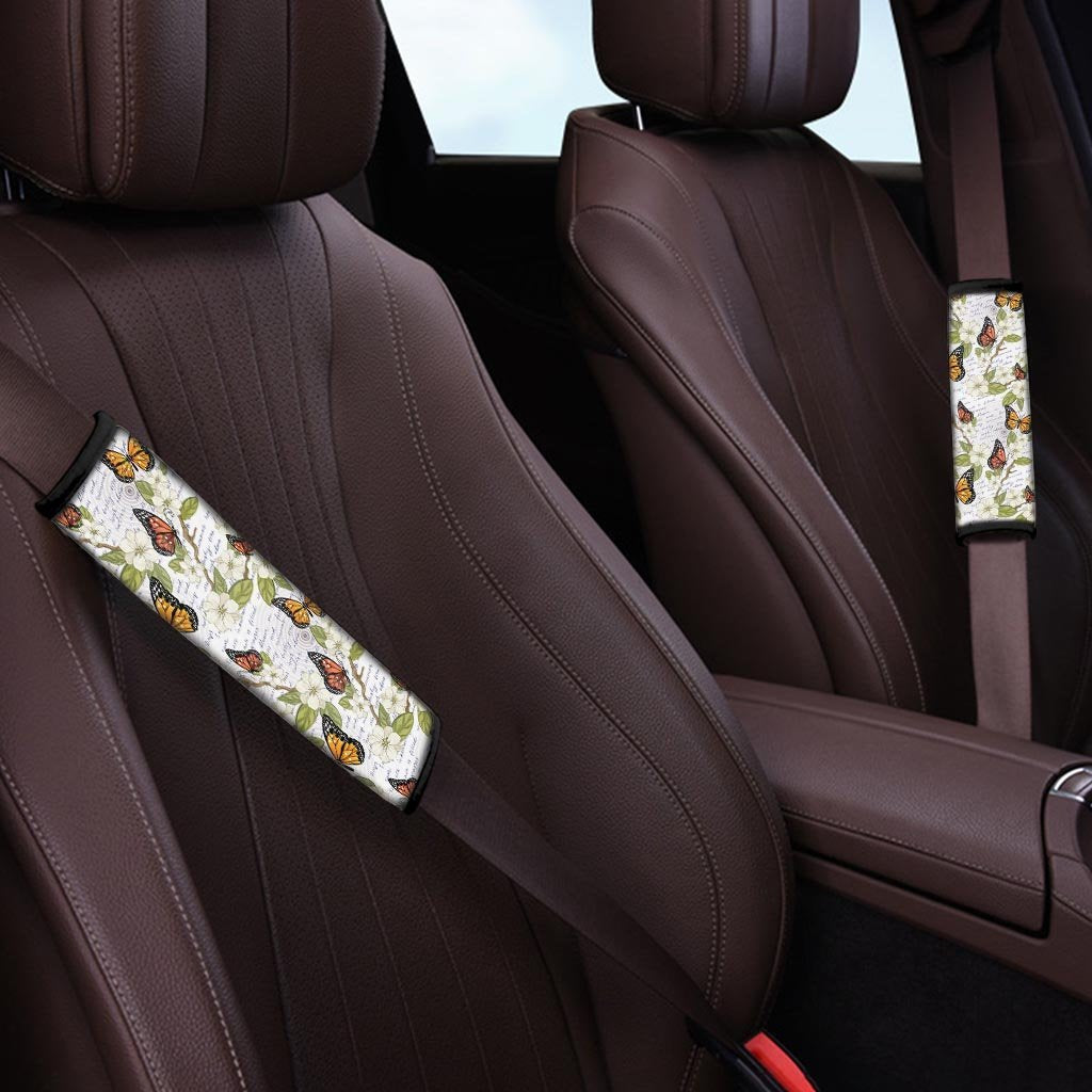 Butterfly Floral Print Seat Belt Cover-grizzshop