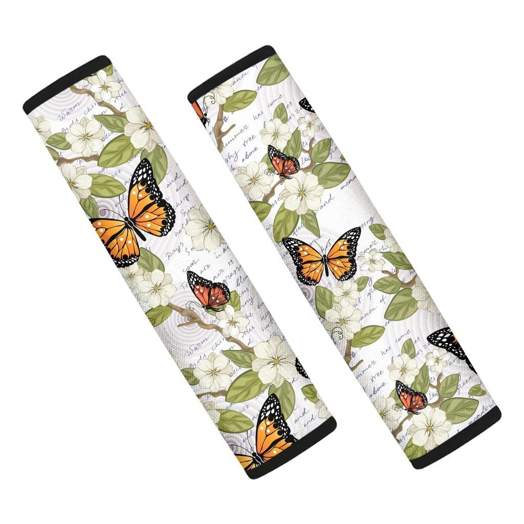 Butterfly Floral Print Seat Belt Cover-grizzshop