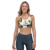 Butterfly Floral Print Sports Bra-grizzshop