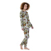 Butterfly Floral Print Women's Pajamas-grizzshop