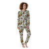 Butterfly Floral Print Women's Pajamas-grizzshop