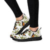 Butterfly Floral Print Women's Sneakers-grizzshop