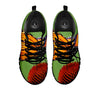 Butterfly Monarch Orange Print Black Sneaker-grizzshop