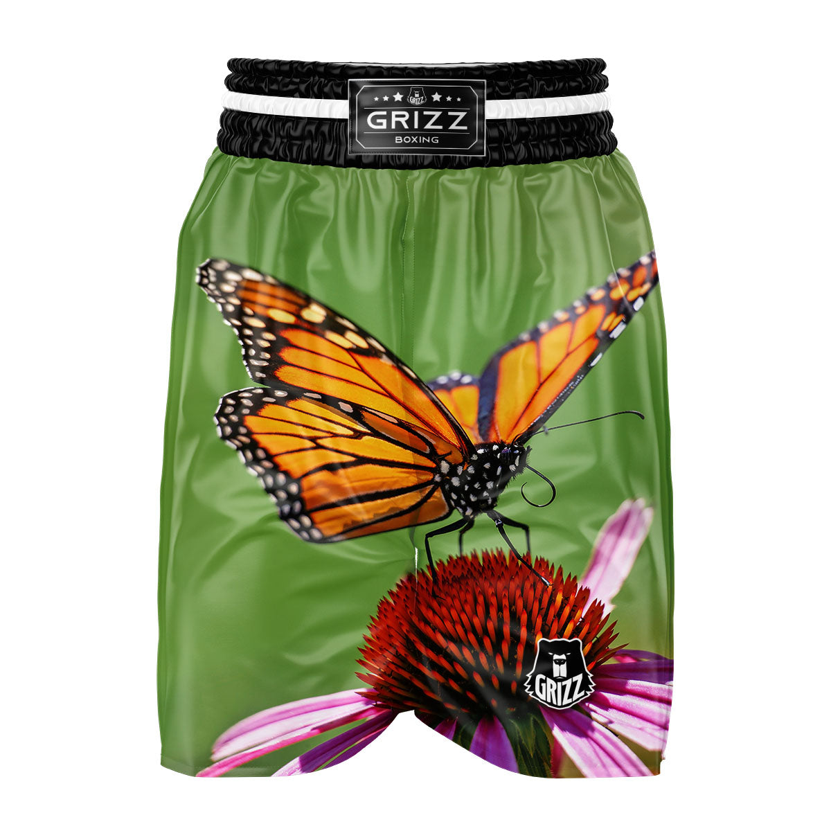 Butterfly Monarch Orange Print Boxing Shorts-grizzshop
