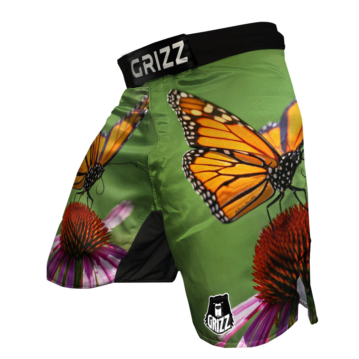 Butterfly Monarch Orange Print MMA Shorts-grizzshop