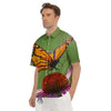 Butterfly Monarch Orange Print Men's Short Sleeve Shirts-grizzshop