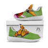 Butterfly Monarch Orange Print White Athletic Shoes-grizzshop