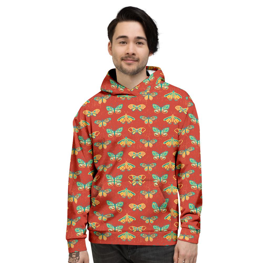Butterfly Monarch Vintage Print Pattern Men's Hoodie-grizzshop