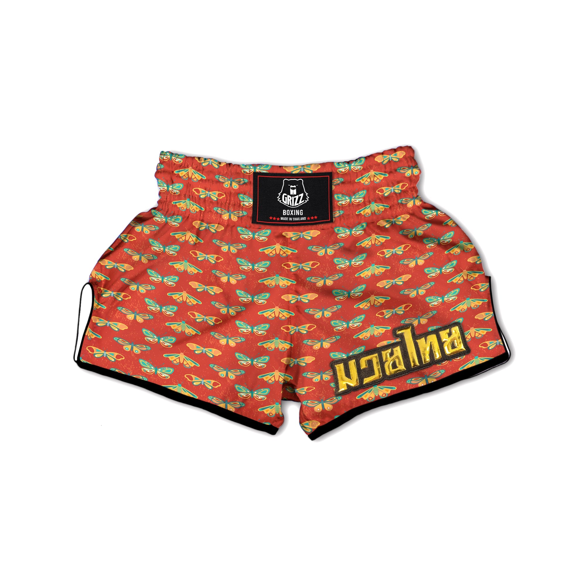 Butterfly Monarch Vintage Print Pattern Muay Thai Boxing Shorts-grizzshop