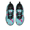 Butterfly Pink And Turquoise Print Pattern Black Sneaker-grizzshop