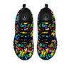 Butterfly Rainbow Print Pattern Black Sneaker-grizzshop