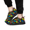 Butterfly Rainbow Print Pattern Black Sneaker-grizzshop