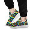 Butterfly Rainbow Print Pattern White Athletic Shoes-grizzshop