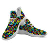 Butterfly Rainbow Print Pattern White Athletic Shoes-grizzshop