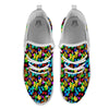 Butterfly Rainbow Print Pattern White Athletic Shoes-grizzshop