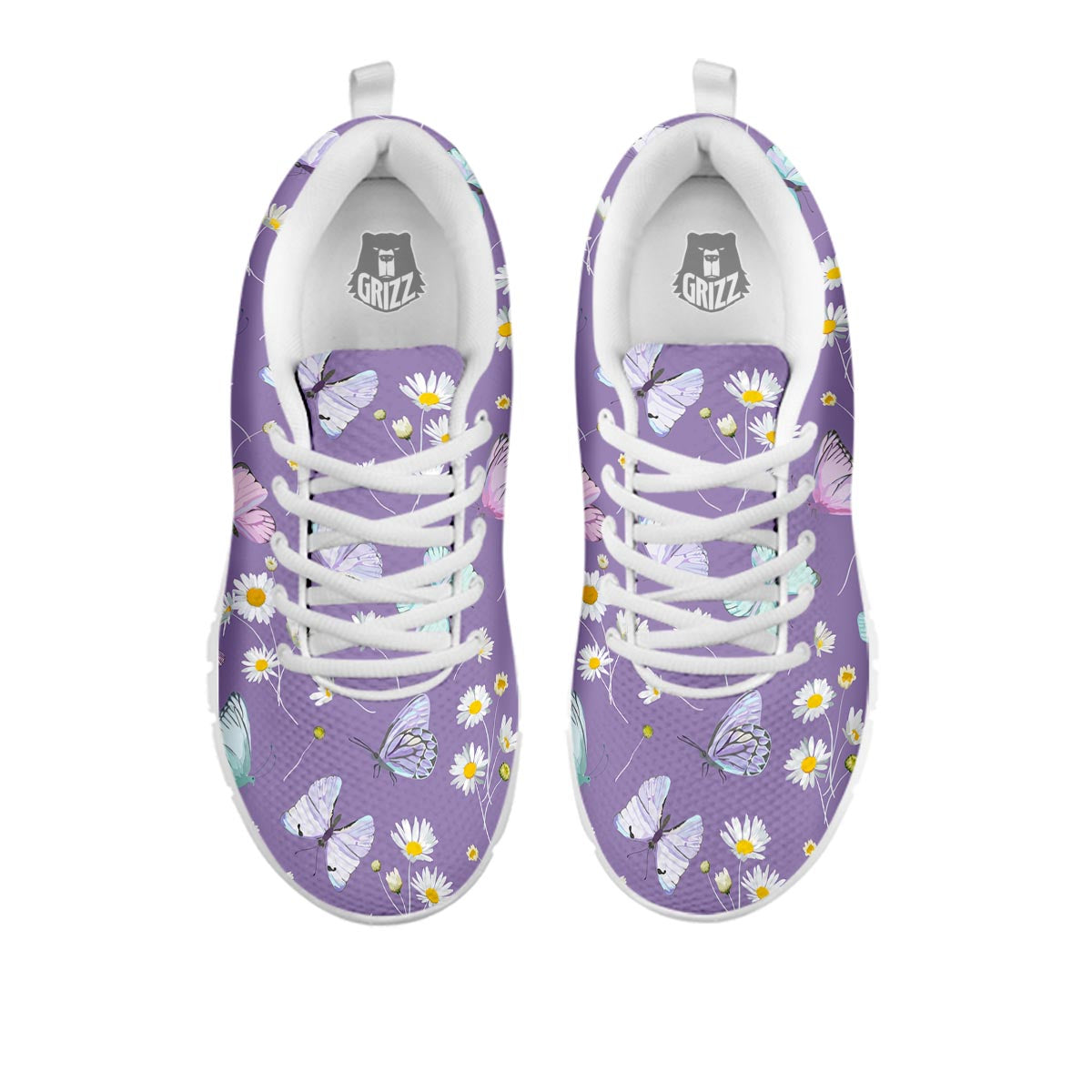 Butterfly Spring Print Pattern White Sneaker-grizzshop