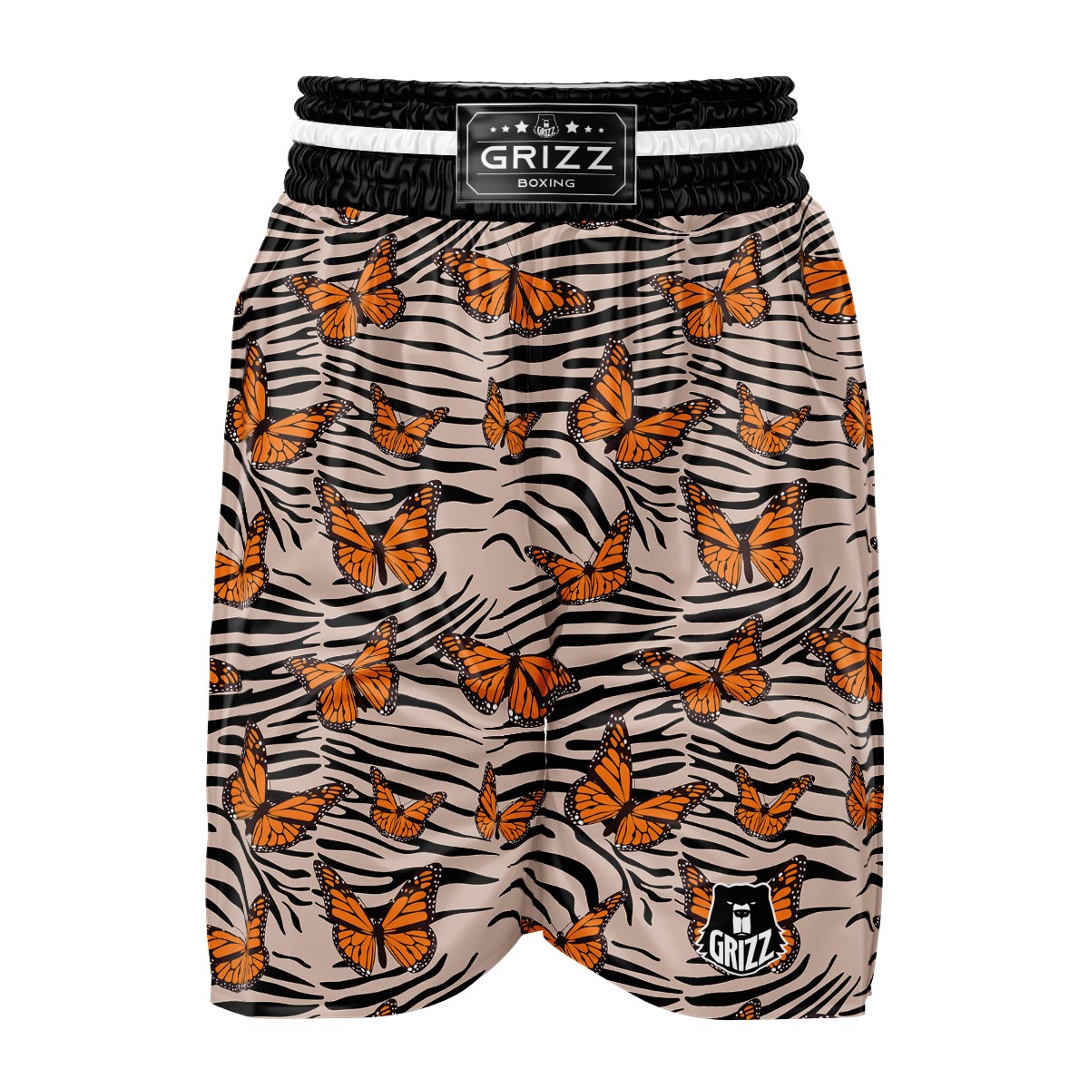 Butterfly Tiger Monarch Print Pattern Boxing Shorts-grizzshop