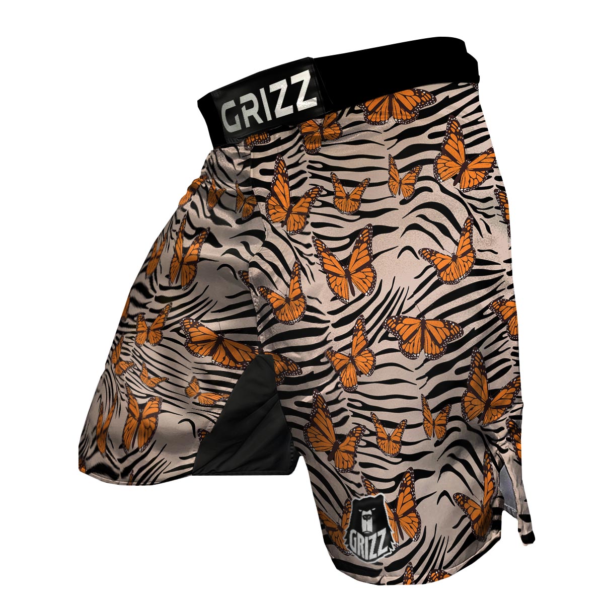 Butterfly Tiger Monarch Print Pattern MMA Shorts-grizzshop