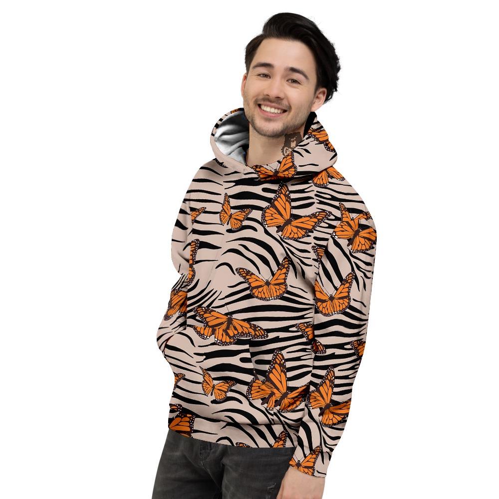 Butterfly Tiger Monarch Print Pattern Men's Hoodie-grizzshop