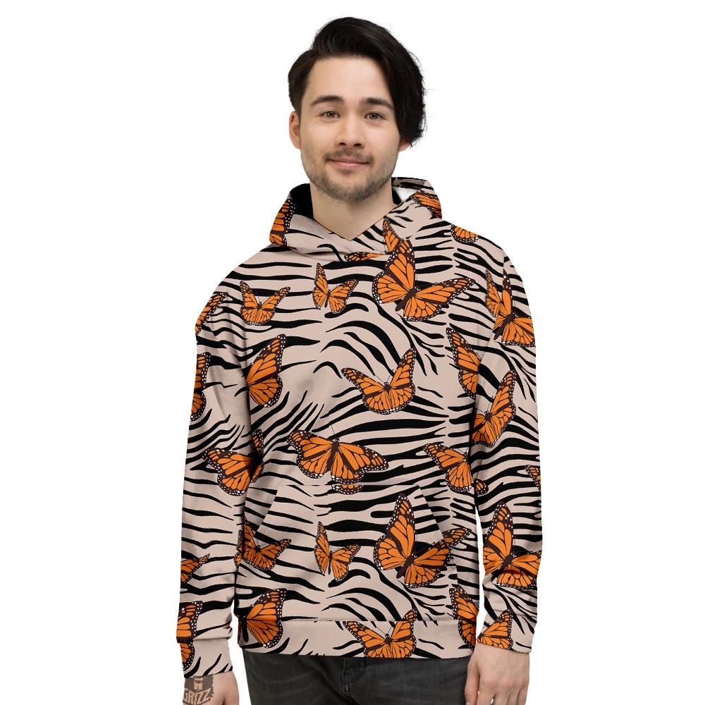 Butterfly Tiger Monarch Print Pattern Men's Hoodie-grizzshop
