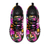 Butterfly Tropical Print Pattern Black Sneaker-grizzshop