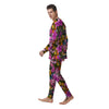 Butterfly Tropical Print Pattern Men's Pajamas-grizzshop