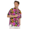 Butterfly Tropical Print Pattern Men's Short Sleeve Shirts-grizzshop