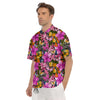 Butterfly Tropical Print Pattern Men's Short Sleeve Shirts-grizzshop