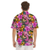 Butterfly Tropical Print Pattern Men's Short Sleeve Shirts-grizzshop