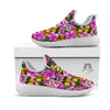 Butterfly Tropical Print Pattern White Athletic Shoes-grizzshop