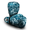 Butterfly Turquoise Print Pattern Boxing Gloves-grizzshop