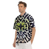 Butterfly Wing Skin Black White And Green Print Men's Short Sleeve Shirts-grizzshop