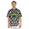 Butterfly Wing Skin Black White And Green Print Men's Short Sleeve Shirts-grizzshop